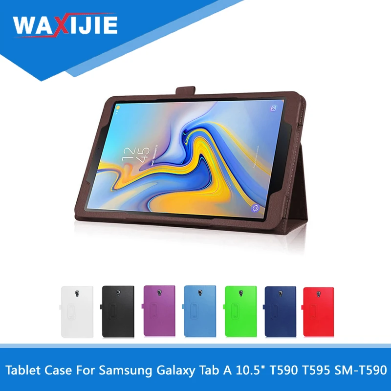 Защитный чехол для Samsung Galaxy Tab A 10 5 &quotT590 T595 SM T590 кожаный откидной с подставкой