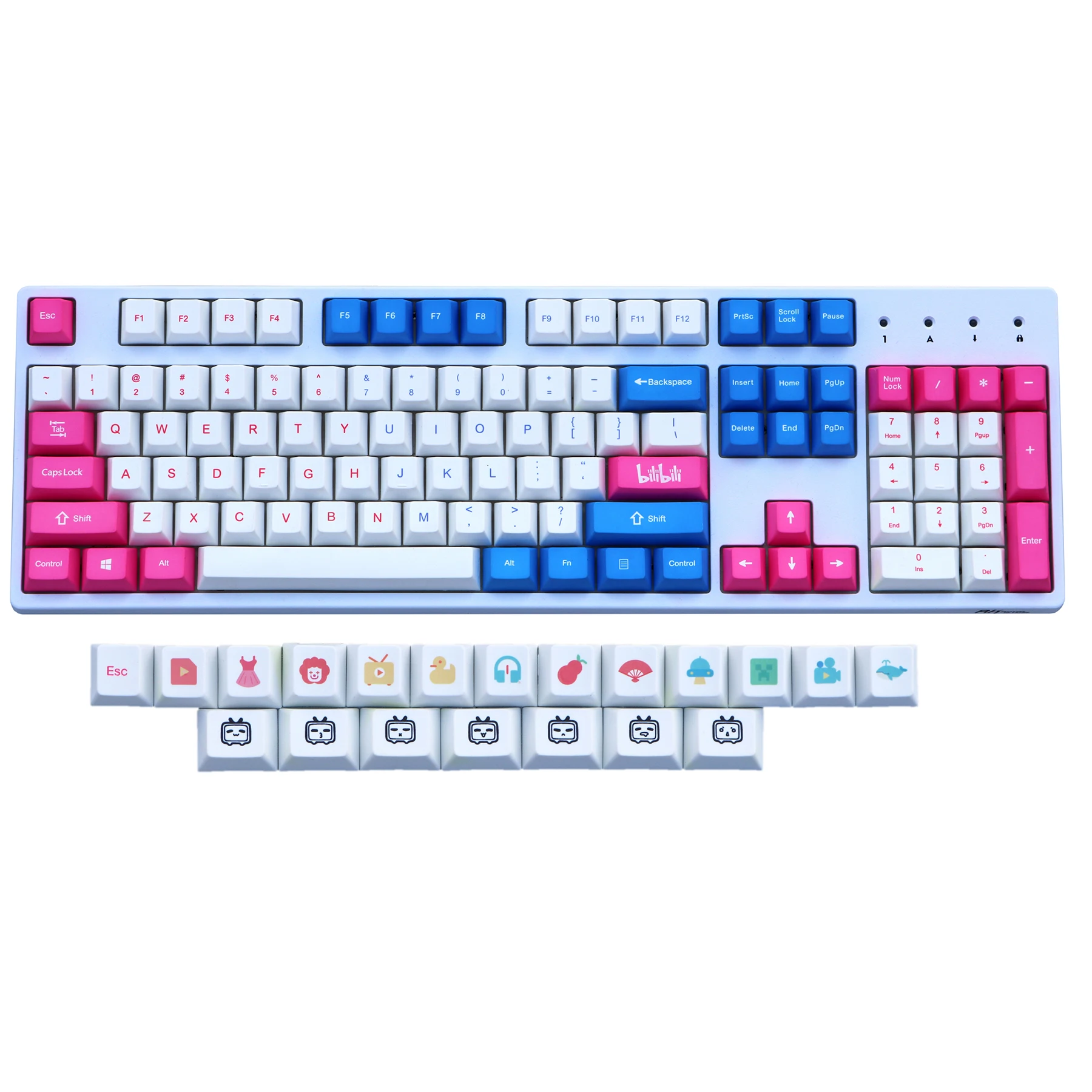 

Memory of childhood 124 key dye sublimated pbt mechanical keyboard Cherry Filco Ducky keycap Cherry profile Sell only keycaps
