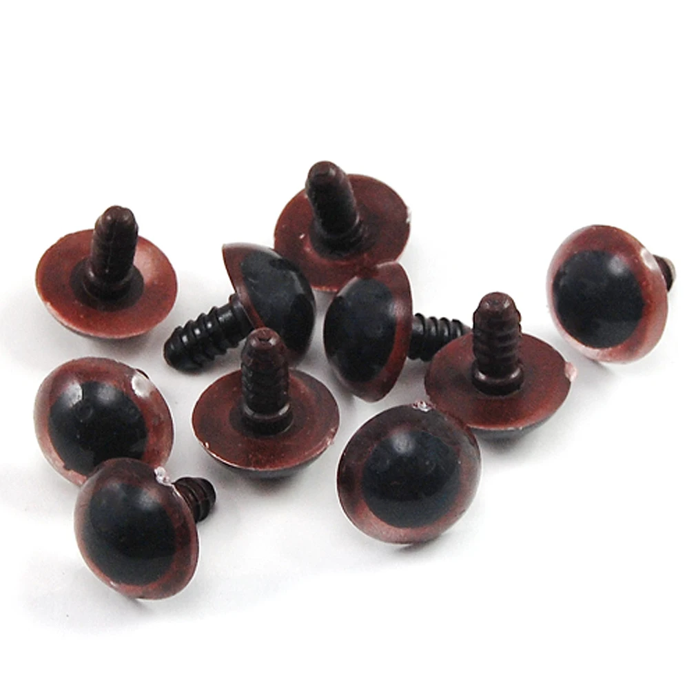 FBIL-10 pcs 19mm Black Safety Crystal Plastic Eyes Toy Bear Making Components