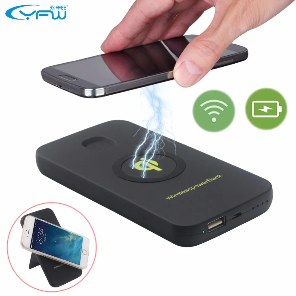 YFW QI Wireless Charger Power Bank 6000mAh Fast