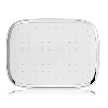 

Fashion Two Color Square Chrome Plating ABS Shower Head water Saving High Pressure hsh001001(w)