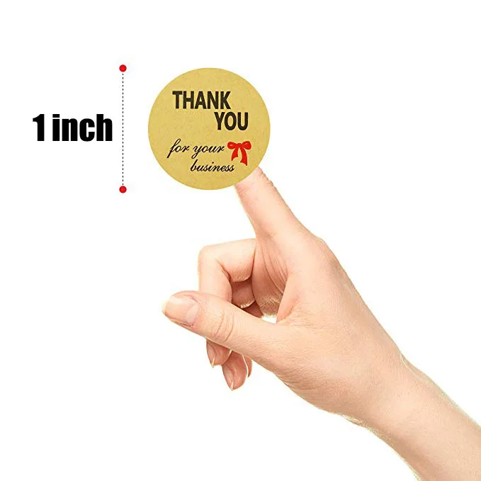 Kraft paper "thank you for your business" stickers scrapbooking for seal labels cute sticker adhesive school stiationery sticker