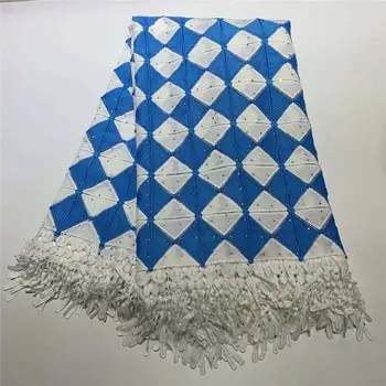 

2019 Latest French Nigerian Laces Fabrics High Quality Tulle African Laces Fabric Wedding African French Tulle Lace A19-B2