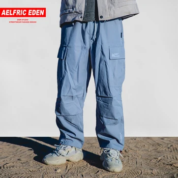 

Aelfric Eden Fashion Men Joggers Sweatpants Pockets Cargo Pants 2018 Autumn Winter Hip Hop Casual Male Tactical Streetwear Mt28