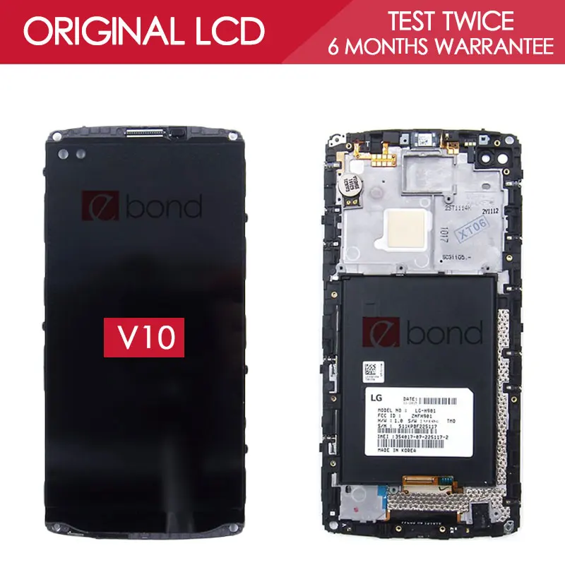 

Original Brand 2560x1440 For LG V10 LCD H968 H900 H901 LCD Display Touch Screen with frame Digitizer Assembly