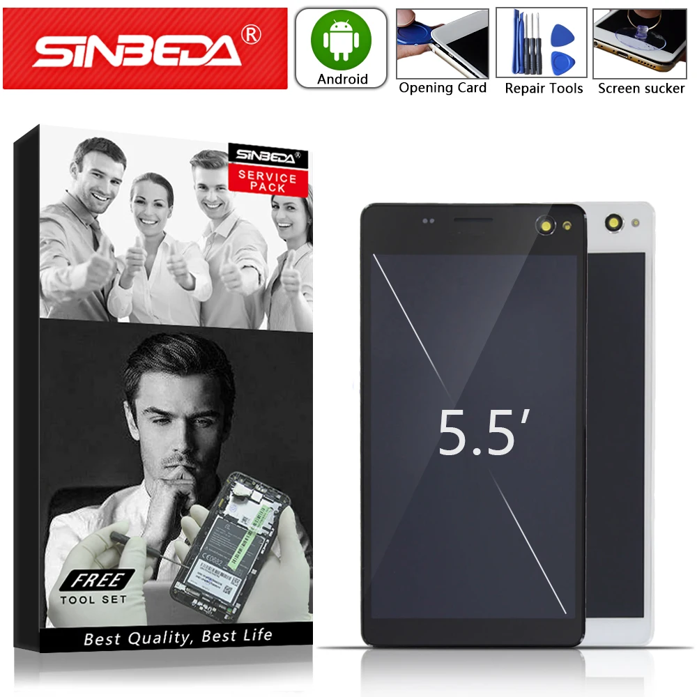 ЖК дисплей 5 дюйма для SONY Xperia C4 сенсорный экран с рамкой дигитайзер E5303 E5353 E5333