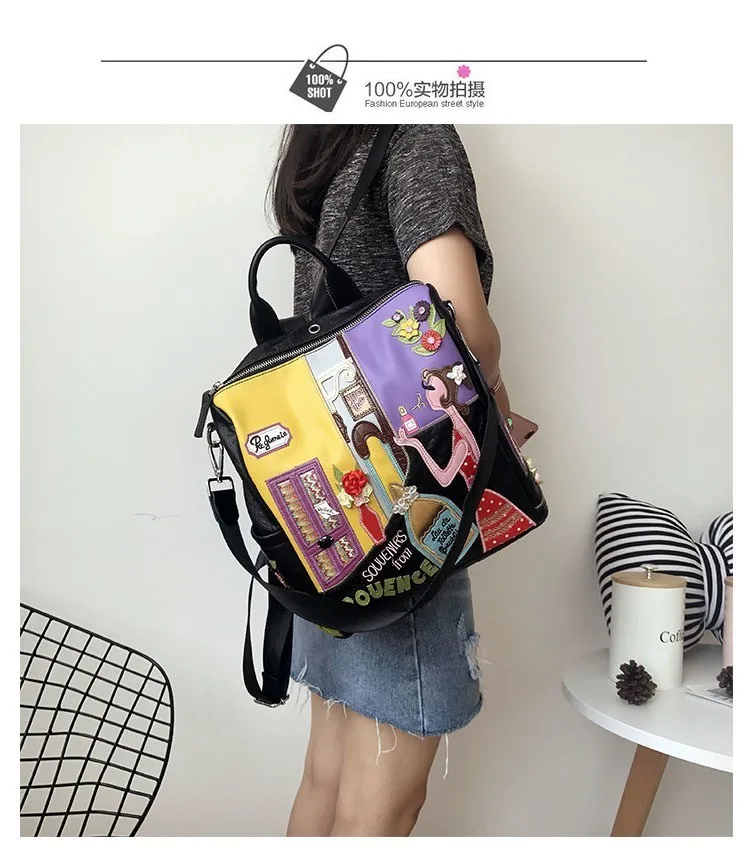 Fêmea PU Mochilas De Couro para Mulheres Mochila