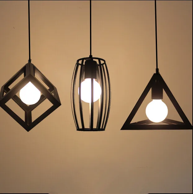 Cube Lamp Cage Ceiling Light Shade Lampshade Pendant Lights Fixture Home Decor 