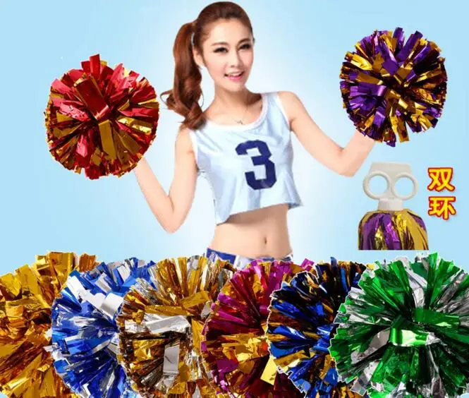 Cheerleading Metallic Hot Pink Pom Poms - Durable & Stylish