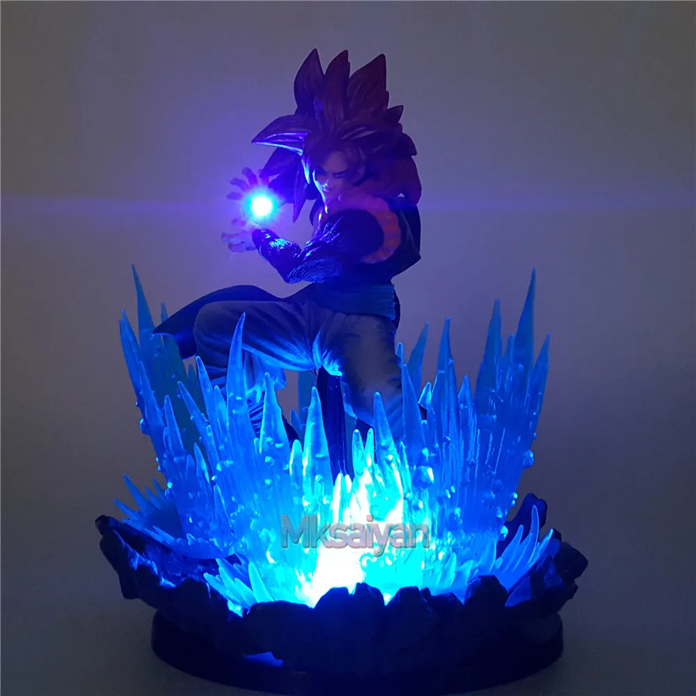 Dragon Ball Z фигурку Gogeta Супер Saiyan 4 Мощность эффект DIY светодиодный свет набор игрушек Dragon Ball Супер Gogeta Гоку фигурка виджиты