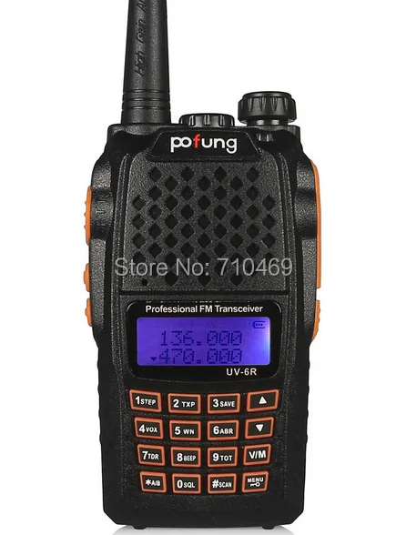 DHL Бесплатная доставка + 2015 горячая рация пара Baofeng UV 6R радио Vhf Dualband pofung uv6r