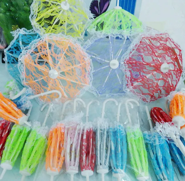 

10Pcs/lot Beautiful Doll's Lace Umbrella Decoration Accessories For 11'' 30cm Girl Dolls 1/6Doll Umbrellas Girls Excellent Gift