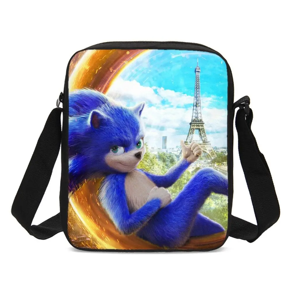 Новинка 2020 года Детские сумки через плечо Sonic Pring Парусиновые мессенджеры для