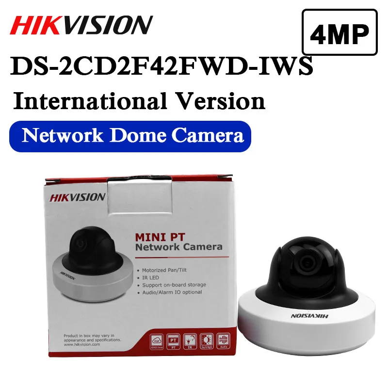 Оптовая продажа английская версия IP камера 4MP WDR Мини PT сетевая DS 2CD2F42FWD IWS|network