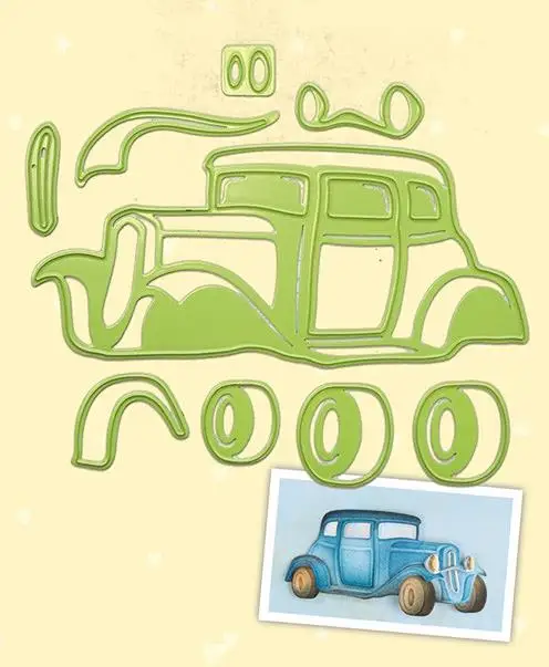 

HamyHo Scrapbooking Dies Metal Vintage Car Cutting Dies New 2019 Craft Embossing Stamps Stencils Paper Card Making Template DIY