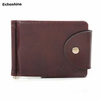

Luxury Men's Ultra-thin Leather Money Clip Slim Wallets ID Credit Card Purse A2000