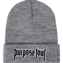 Специально для тура, вышитая Зимняя шапка, винтажная Ретро шляпа Джастина Бибера, уличная темная шапка для женщин и мужчин, Skullies Beanie