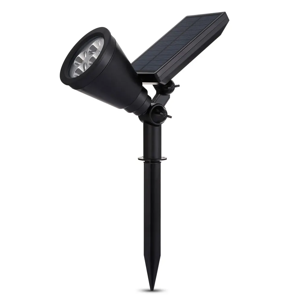 

JL03A2 4 Pc LEDs Lamp 2-In-1 Sensor Waterproof Outdoor Landscape Spotlight Batterie Lighting for Yard Garden Driveway Path Decor