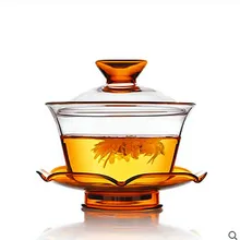 200 мл японская прозрачная термостойкая стеклянная чайная чашка чайный набор кунг-фу чайник Tieguanyin цветочный чай Gaiwan пиалы для чая Tureen