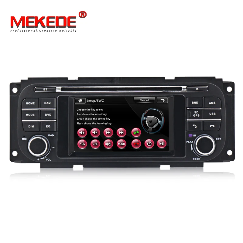 Sale WinCE 6.0 4.3 Inch Car DVD Player For Chrysler/Dodge/RAM/Jeep/Grand Cherokee With GPS Navigation BT Radio Free Maps 1
