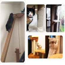 Замена Когтеточка для кошек сизаль веревка для кошачьего дерева и башни сделай сам стол стул для ног ножки связующая веревка материал