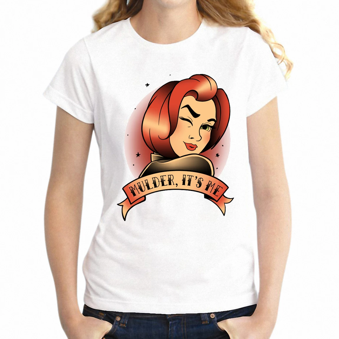 

New Women's T-shirt Agent Dana Scully X Files Mulder It's Me Sci-fi Girl's short sleeve tshirt Harajuku hip hop tees tops