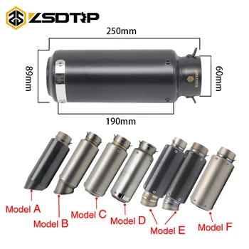 

ZSDTRP 51 MM 60 MM Motorcycle Exhaust Muffler Pipe SC GP Escape Moto Dirt Bike Street Bike Scooter ATV Quad Z750 Z800 Racing