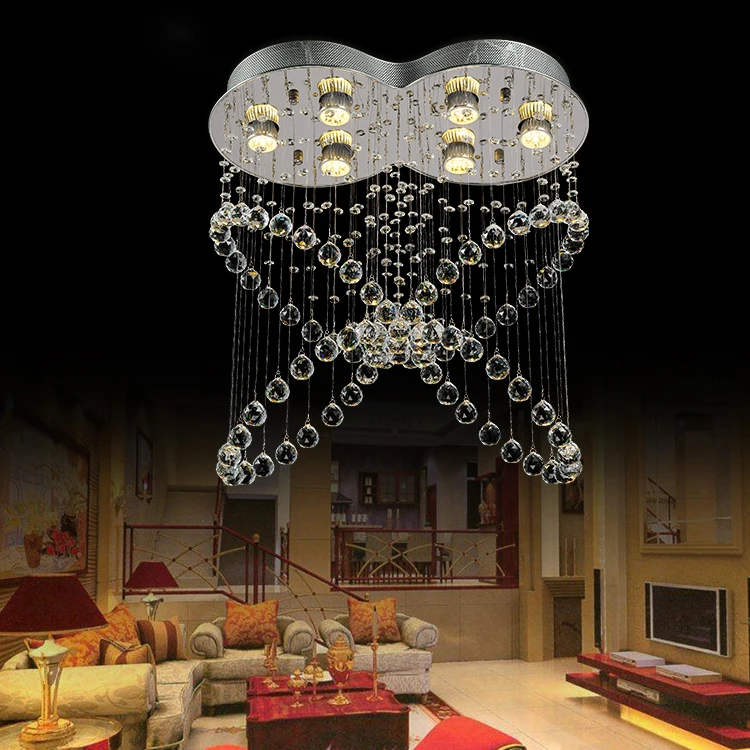

Modern Simple Butterfly Shape Crystal Chandelier Creative Luxury LED Living Room Study Lamp Home Lighting