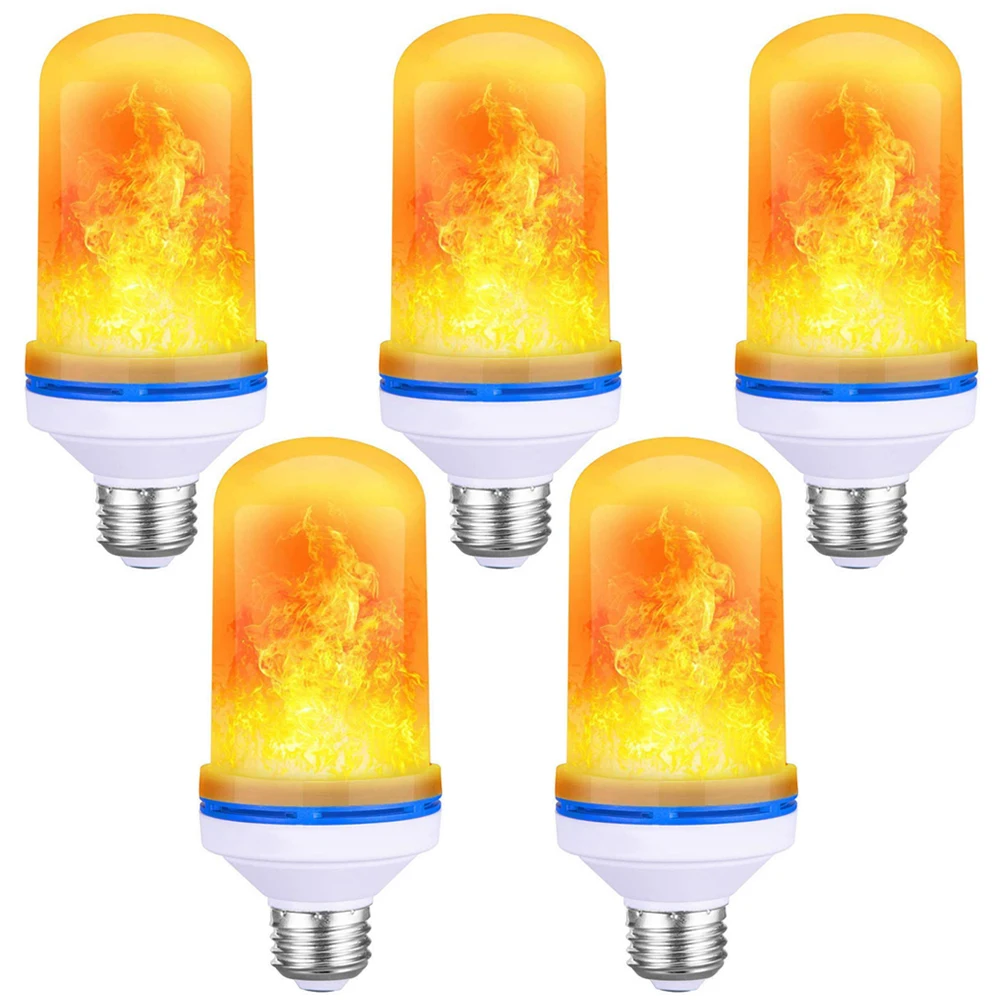 

5 Pcs New Flame Effect LED Bulb Flickering Fire LED Burning Light Lamp Party Garden Christmas Decoration Lights Flamme Ampoule