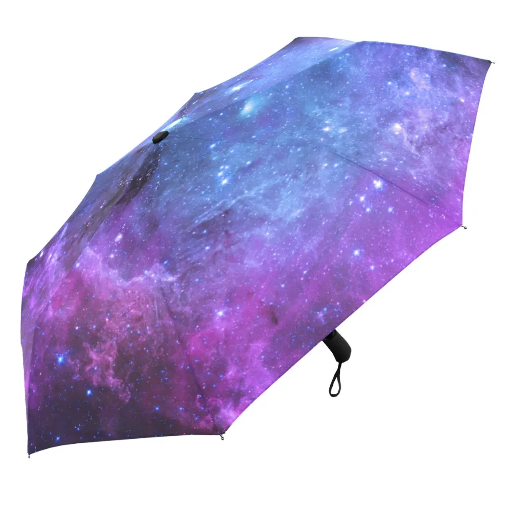 Индивидуальный Зонт звездное небо, мужские полностью автоматические компактные зонты для женщин, ветрозащитный Быстросохнущий складной зонт