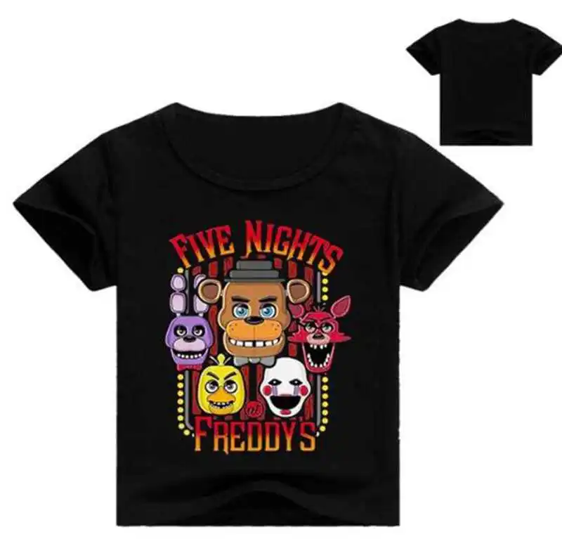 Новая детская футболка с принтом «пять ночей с героями мультфильмов» fnaf/детская одежда для мальчиков летняя одежда с короткими рукавами для малышей футболка для мальчиков для детей возрастом от 2 до 12 лет