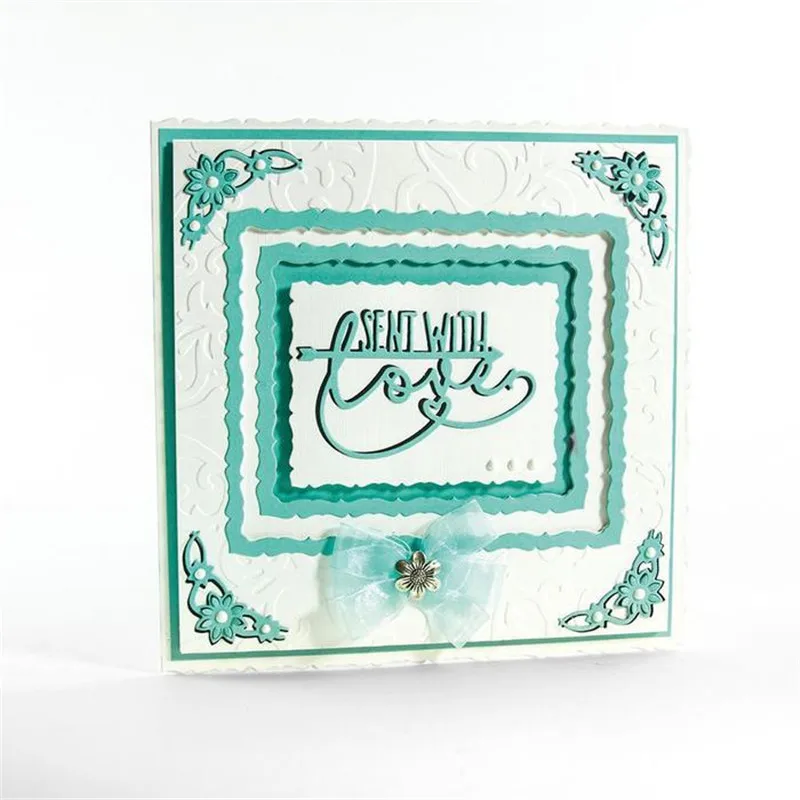 

DiyArts 1 Pcs/lot Metal Cutting Dies Scrapbooking For Card Making DIY Embossing Cuts New Craft Letters Sent With Love