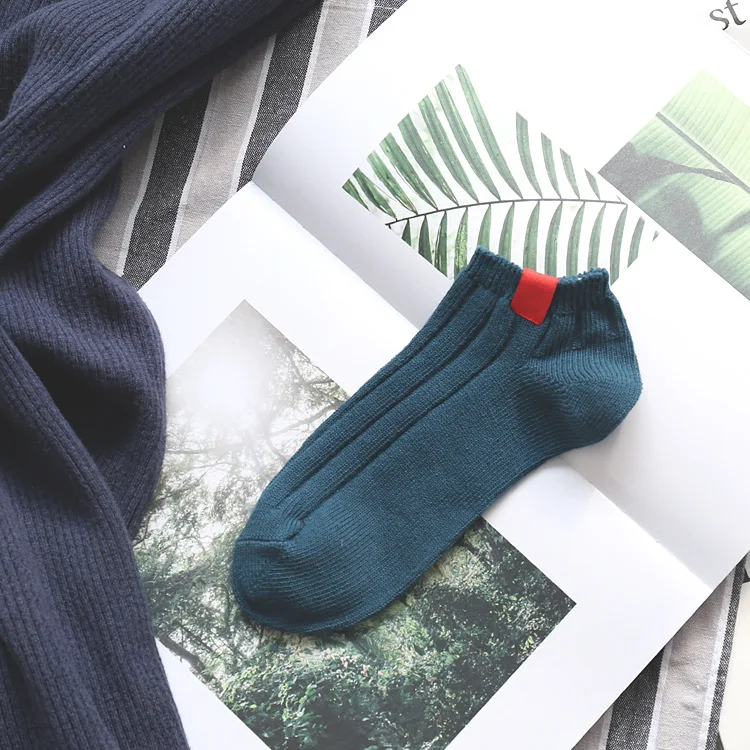 Женские носки в полоску; сезон осень-зима; японский стиль; теплые зимние короткие носки для женщин; забавные носки; Calcetines Meias