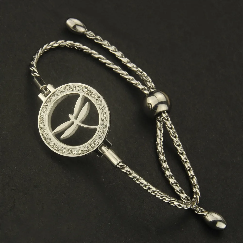 316L Stainless Steel Lobster Clasp Bracelets Women Fashion Dragonfly