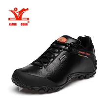 XIANGGUAN Hiking Boots Outdoor Sneakers male Genuine Leather Climbing Camping Shoes Trekking Men Shoes ID 81996