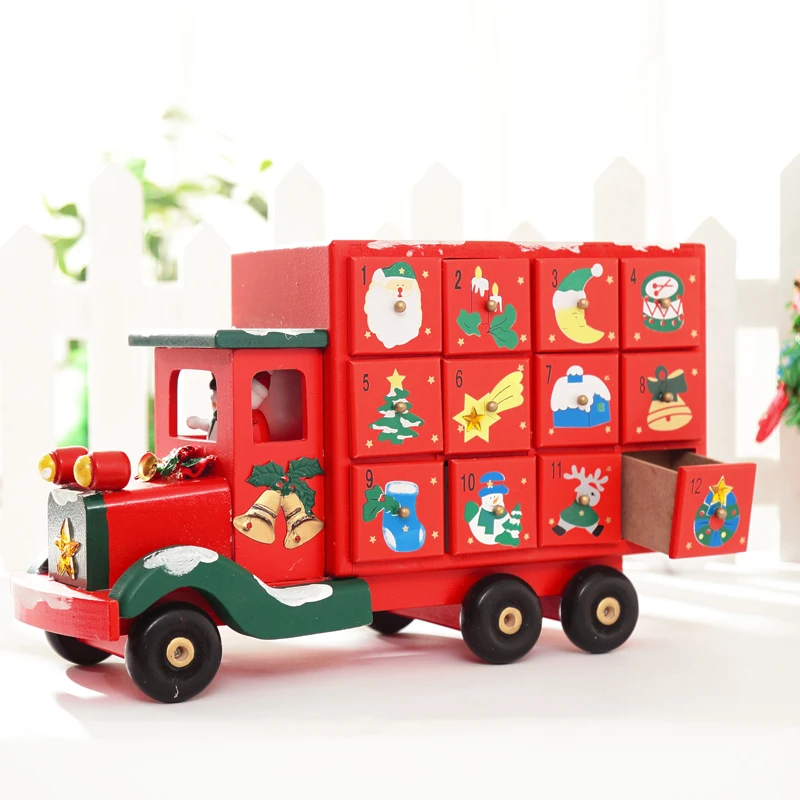 xmas truck with drawer xmas decoration creative wooden christmas truck candy storage for xmas calendar count down truck 3kg in figurines miniatures from - Christmas Truck Decor xmas truck with drawer xmas decoration creative wooden christmas truck candy storage for xmas calendar count down truck 3kg in figurines miniatures from - Christmas Truck Decor