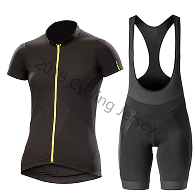 2019 Mavic الصيف المرأة الدراجات جيرسي مجموعة قصيرة الأكمام MTB الدراجة الفانيلة غطاء دراجة ارتداء مريلة السراويل روبا Ciclismo موهير