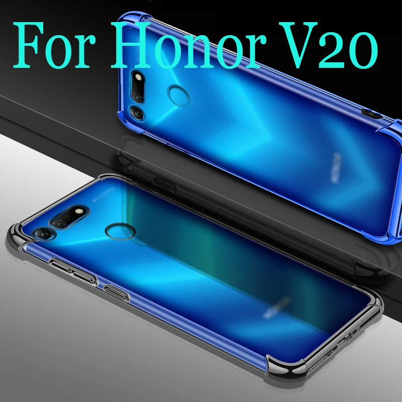 Чехол для Huawei Honor V20 силиконовый противоударный прозрачный | Мобильные телефоны и