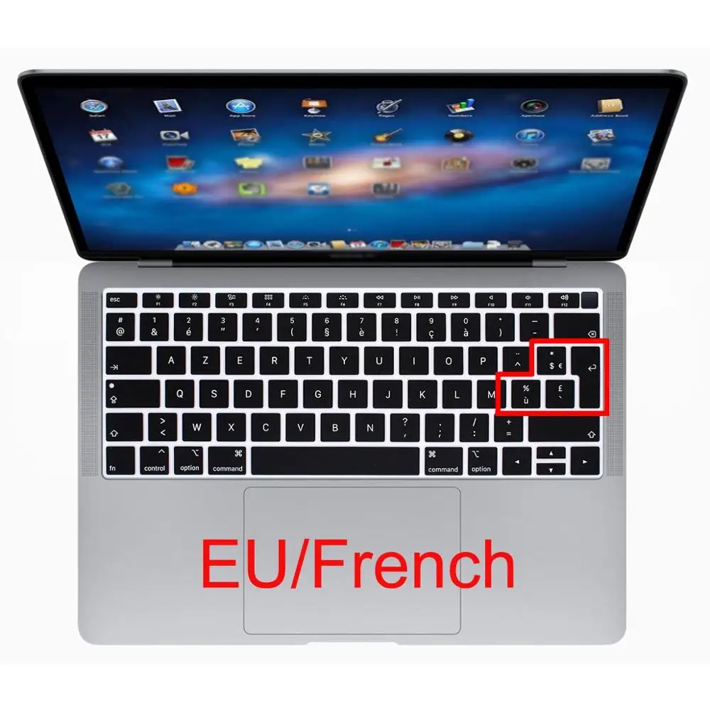 Redlai силиконовый мягкий чехол для клавиатуры Macbook Air 13 Модель A1932 retina& Touch ID EU Verstion испанский итальянский - Цвет: French