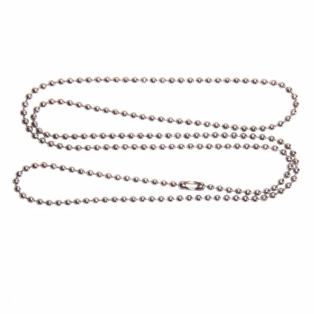 1 Meter 1.2mm-10mm Stainless Steel Ball Chain Necklace For Pendant or Dog  tags Chains with 5pcs Connectors - AliExpress