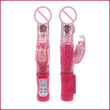 Rabbit Вибраторы 12 Скоростей Водонепроницаемый G-Spot Вращения vibrador Вибратор Вибрация Массажер Взрослая Игрушка Секса Товары для девушку