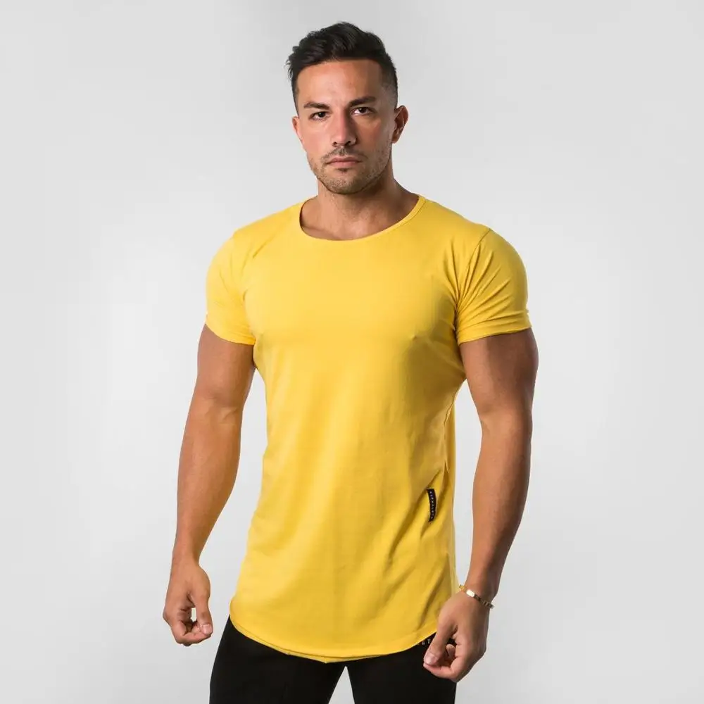 ALPHALETE 2019 جديد كمال الاجسام العلامة التجارية الرجال تي شيرت صالات رياضية عارضة قصيرة الأكمام س الرقبة اللياقة البدنية إلكتروني طباعة القطن تي...
