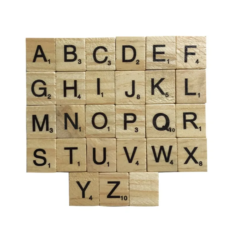 Download Aliexpress.com : Buy Wooden 100 PCS Alphabet Scrabble ...