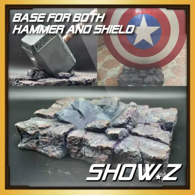 

For BOTH Shield Thor Hammer !CATTOYS 1:1 Avengers Age of Ultron Captain America Shield Thor Hammer Stand Base