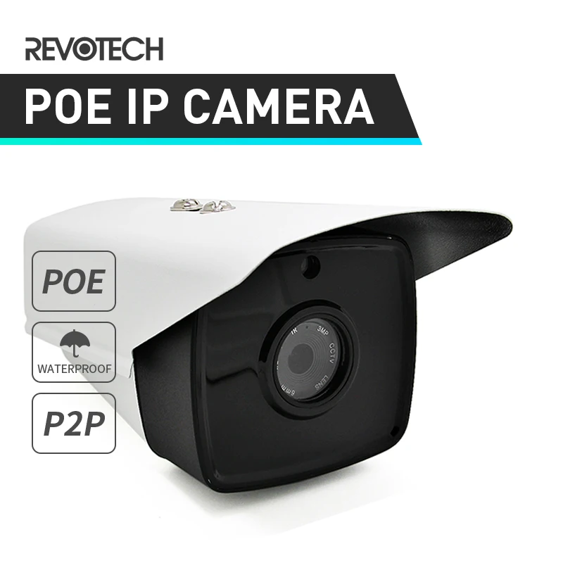 Водонепроницаемая камера видеонаблюдения POE 1080P 4 светодиода наружная