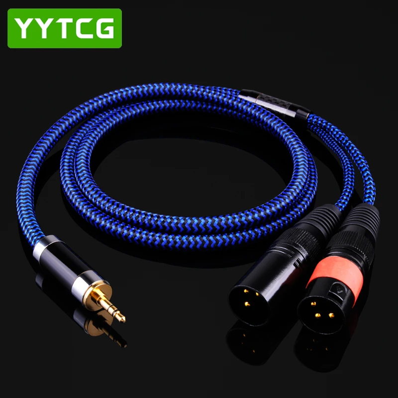 YYTCG G2 TRS мини разъем 3 5 мм на 2 XLR 3Pin мужской микрофон динамик аудио кабель для