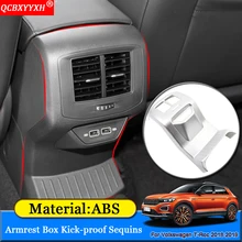 Автомобильный Стайлинг ABS украшение автомобильный подлокотник коробка ударопрочные блестки стикер аксессуары для декорирования машины для Volkswagen T-Roc