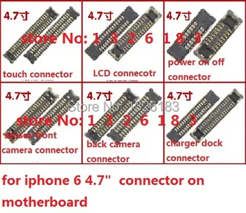

30Sets for iPhone 6 6G 4.7' LCD touch digitizer power sensor front back camera charger dock port FPC connector on board