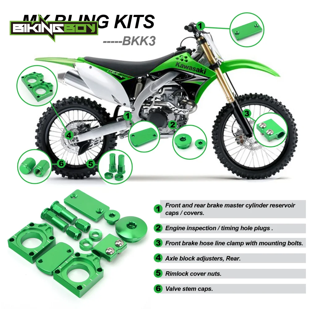 Наборы для езды на мотоцикле GREEN MX KAWASAKI KXF 250 KXF250 KXF450 450 KLX450 KLX 08 09 10 11 12 13 14|kit kits|kit 250kit