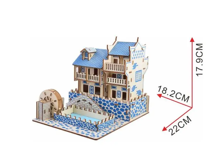 Моделирование Феникс город здание игрушечные модели 3d трехмерные деревянные головоломки игрушки для детей Diy ручной работы деревянный